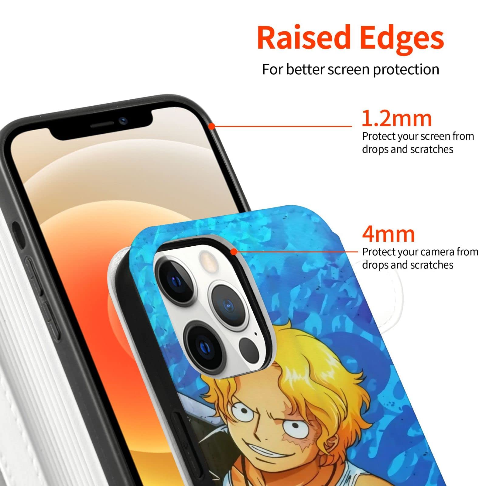Amazon.co.jp: ワンピース サボ スマホケース 手帳型 iPhone12ケース